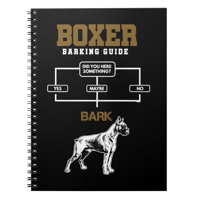 Hund Boxer Guide i tass Anteckningsbok (Framsidan)