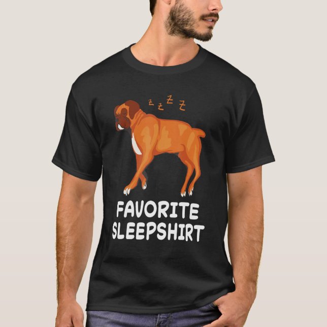 Hund Boxer Hundar Nap Sleeping Pajama Ni T Shirt (Framsida)