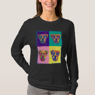 Hund Boxer Husdjur Djur Målning Grafik T Shirt