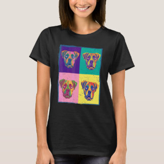 Hund Boxer Husdjur Djur Målning Grafik T Shirt