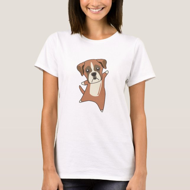 Hund Boxer Puppy Cute Hundar För barn T Shirt (Framsida)