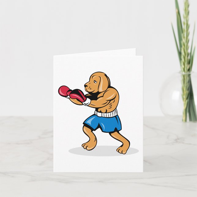 Hund Boxing Note-kort Kort (Skapare uppladdad)