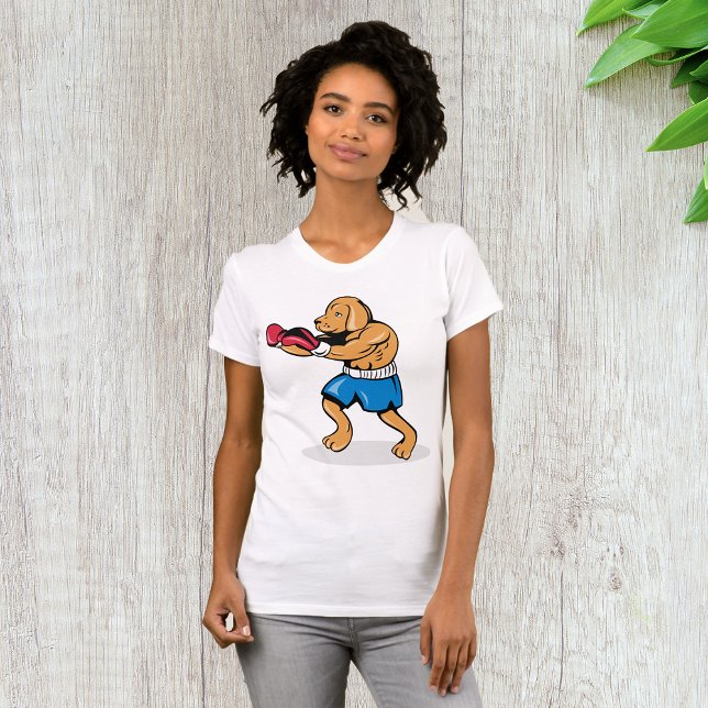 Hund Boxing Womens T-Shirt (Skapare uppladdad)