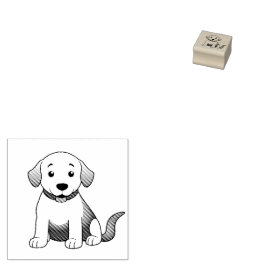 Hund Braun, sitzend - Stämpel
