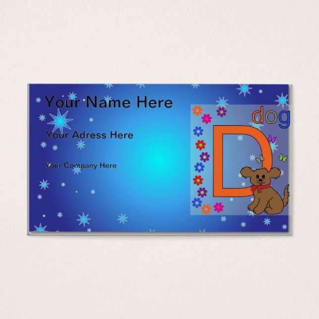 HUND BREV D VISITKORT (Framsidan)