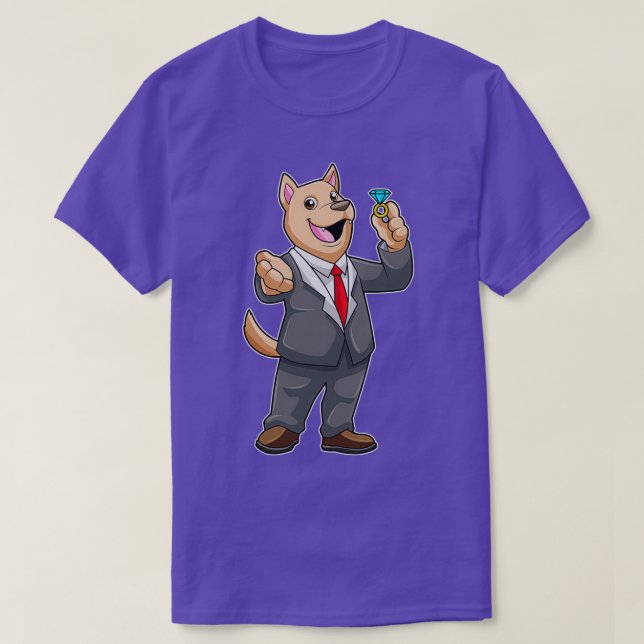 Hund Bröllop Brudgum Bröllopsring T Shirt (Design framsida)