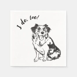 Hund Bröllop Cocktail Napkins Pappersservett