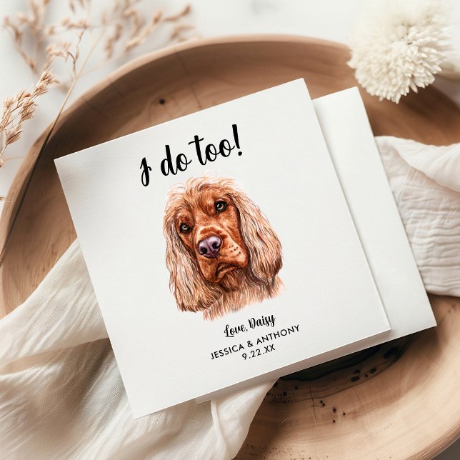 Hund Bröllop Cocktail Napkins Pappersservett (Skapare uppladdad)