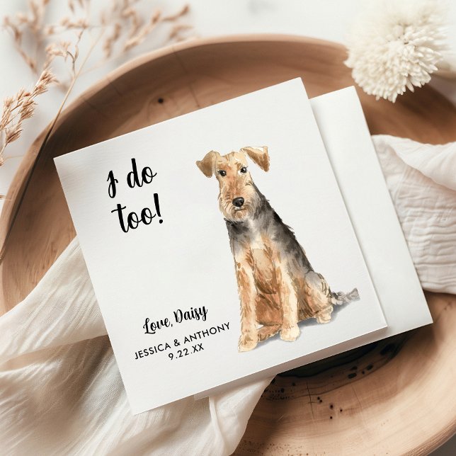 Hund Bröllop Cocktail Napkins Pappersservett (Skapare uppladdad)