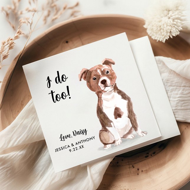 Hund Bröllop Cocktail Napkins Pappersservett (Skapare uppladdad)