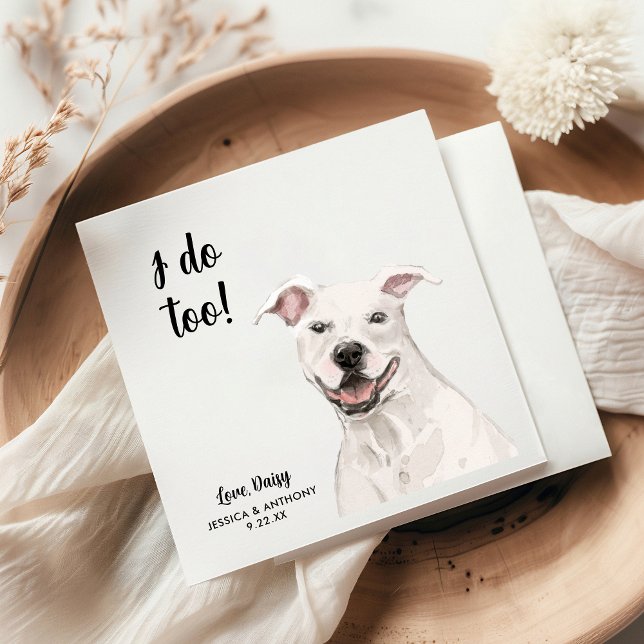 Hund Bröllop Cocktail Napkins Pappersservett (Skapare uppladdad)