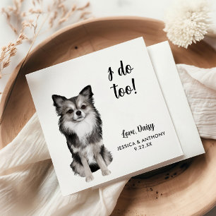 Hund Bröllop Cocktail Napkins Pappersservett