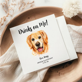 Hund Bröllop Cocktail Napkins Pappersservett