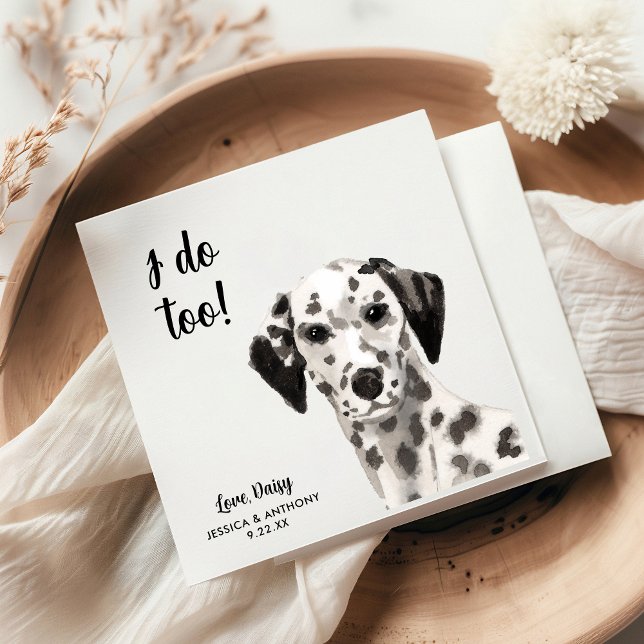 Hund Bröllop Cocktail Napkins Pappersservett (Skapare uppladdad)