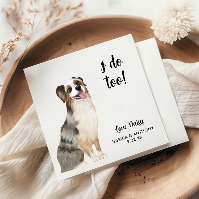 Hund Bröllop Cocktail Napkins Pappersservett (Skapare uppladdad)