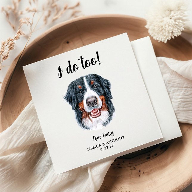 Hund Bröllop Cocktail Napkins Pappersservett (Skapare uppladdad)