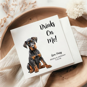 Hund Bröllop Cocktail Napkins Pappersservett