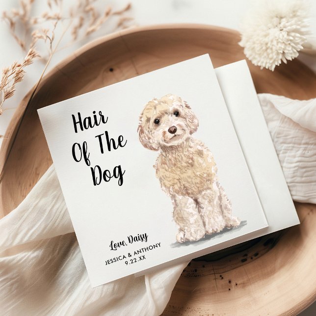 Hund Bröllop Cocktail Napkins Pappersservett (Skapare uppladdad)