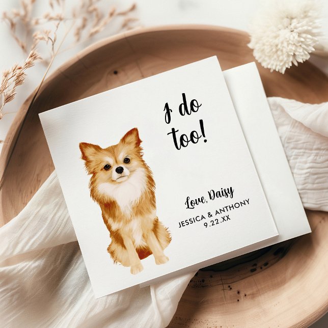 Hund Bröllop Cocktail Napkins Pappersservett (Skapare uppladdad)