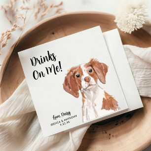 Hund Bröllop Cocktail Napkins Pappersservett