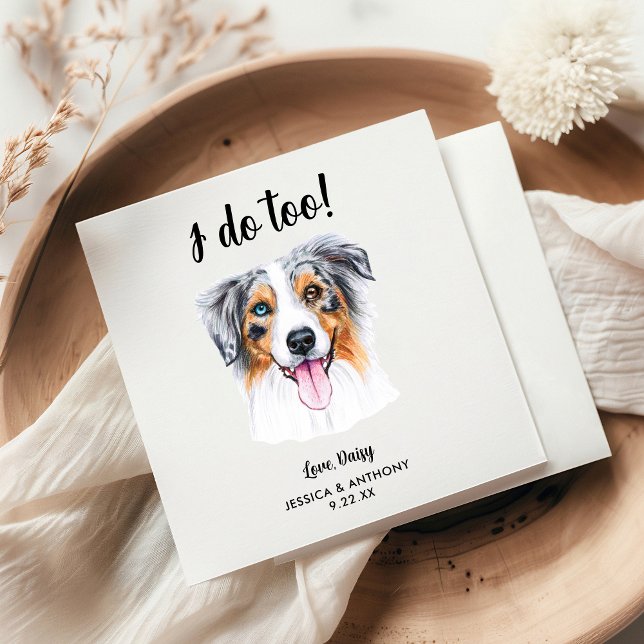 Hund Bröllop Cocktail Napkins Pappersservett (Skapare uppladdad)