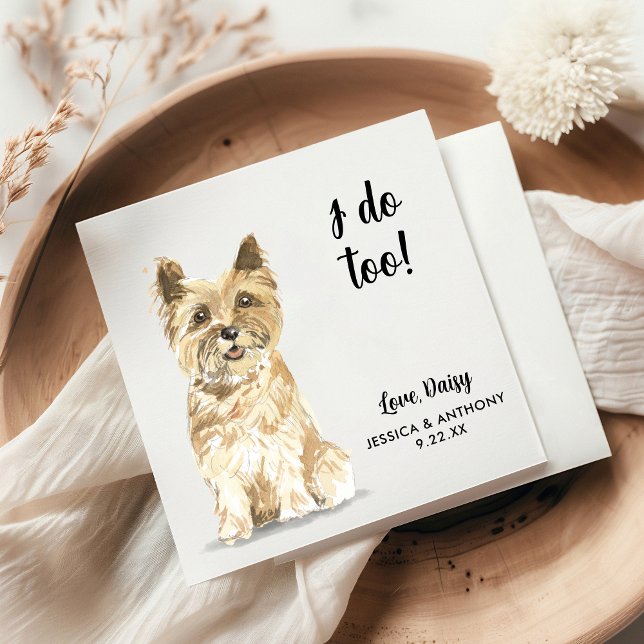 Hund Bröllop Cocktail Napkins Pappersservett (Skapare uppladdad)