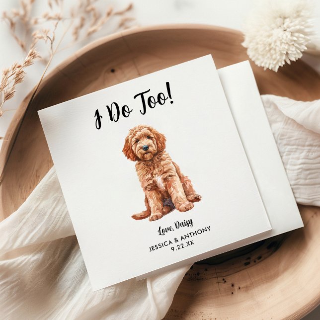 Hund Bröllop Cocktail Napkins Pappersservett (Skapare uppladdad)
