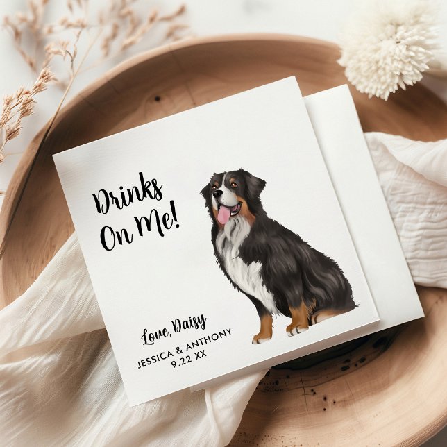 Hund Bröllop Cocktail Napkins Pappersservett (Skapare uppladdad)