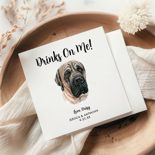 Hund Bröllop Cocktail Napkins Pappersservett