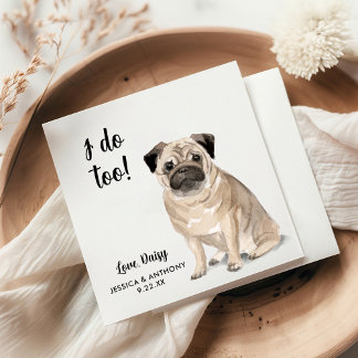 Hund Bröllop Cocktail Napkins Pappersservett