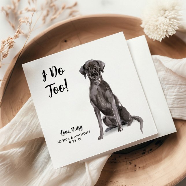 Hund Bröllop Cocktail Napkins Pappersservett (Skapare uppladdad)