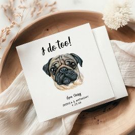 Hund Bröllop Cocktail Napkins Pappersservett
