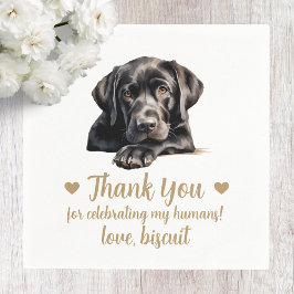 Hund Bröllop Cocktail Napkins Pappersservett