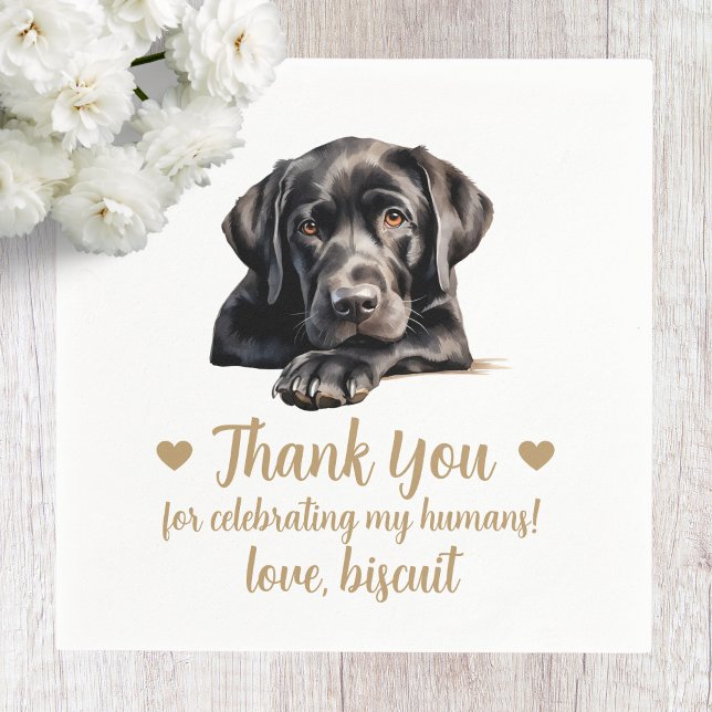 Hund Bröllop Cocktail Napkins Pappersservett (Skapare uppladdad)