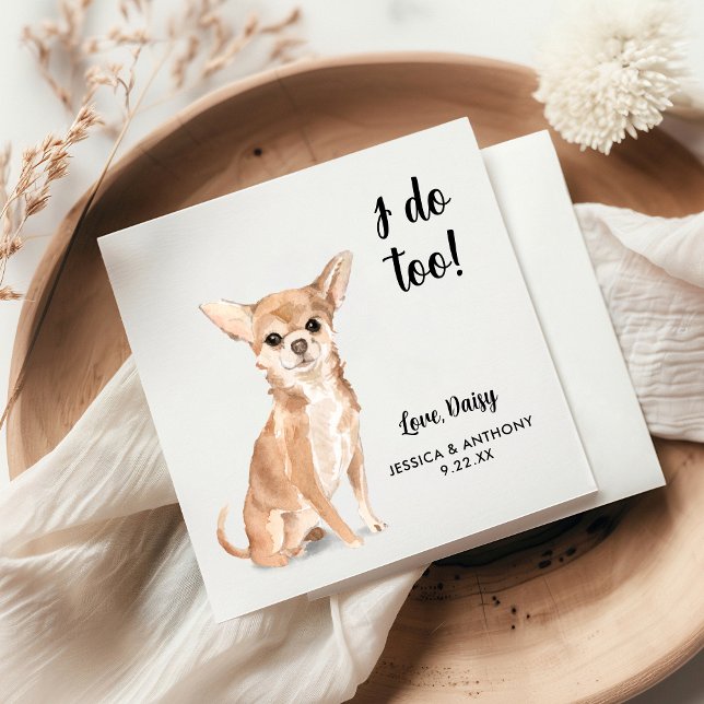 Hund Bröllop Cocktail Napkins Pappersservett (Skapare uppladdad)