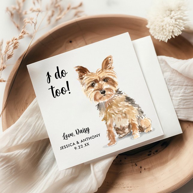 Hund Bröllop Cocktail Napkins Pappersservett (Skapare uppladdad)