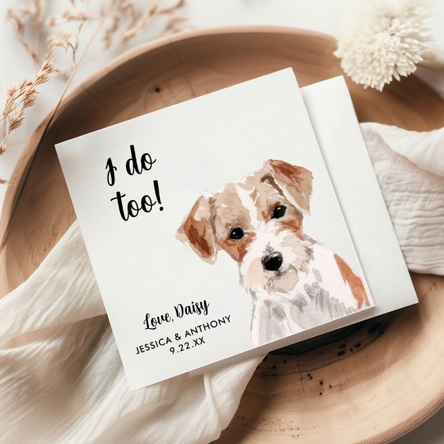 Hund Bröllop Cocktail Napkins Pappersservett (Skapare uppladdad)