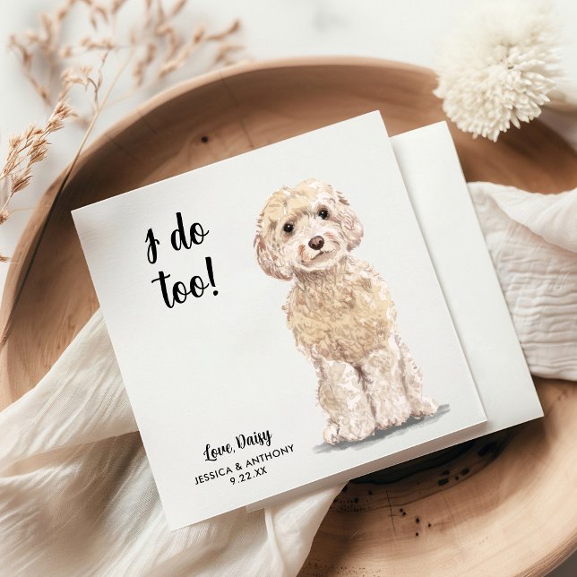 Hund Bröllop Cocktail Napkins Pappersservett (Skapare uppladdad)