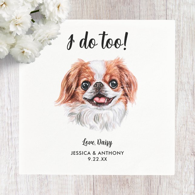 Hund Bröllop Cocktail Napkins Pappersservett (Skapare uppladdad)