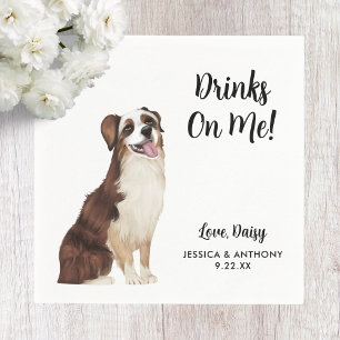 Hund Bröllop Cocktail Napkins Pappersservett
