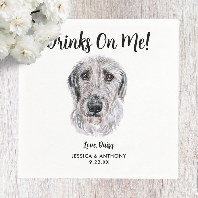 Hund Bröllop Cocktail Napkins Pappersservett (Skapare uppladdad)