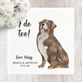 Hund Bröllop Cocktail Napkins Pappersservett