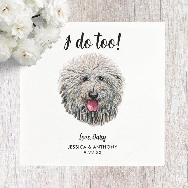 Hund Bröllop Cocktail Napkins Pappersservett (Skapare uppladdad)