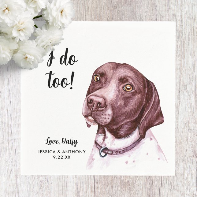 Hund Bröllop Cocktail Napkins Pappersservett (Skapare uppladdad)