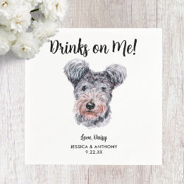 Hund Bröllop Cocktail Napkins Pappersservett