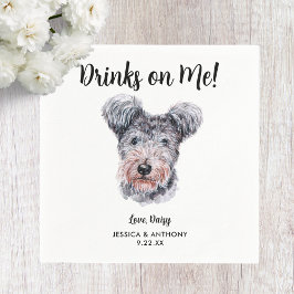 Hund Bröllop Cocktail Napkins Pappersservett