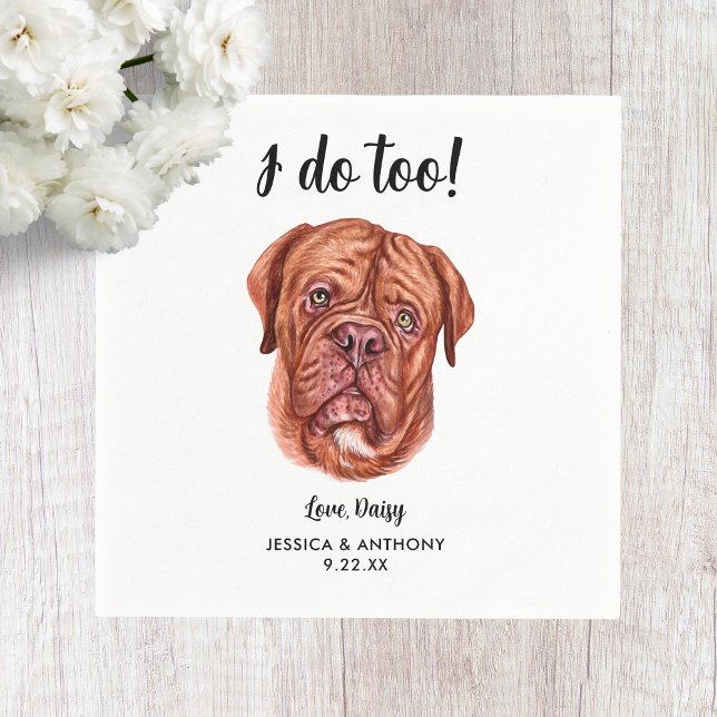 Hund Bröllop Cocktail Napkins Pappersservett (Skapare uppladdad)