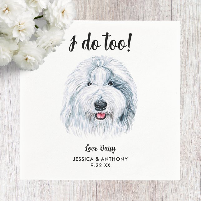 Hund Bröllop Cocktail Napkins Pappersservett (Skapare uppladdad)