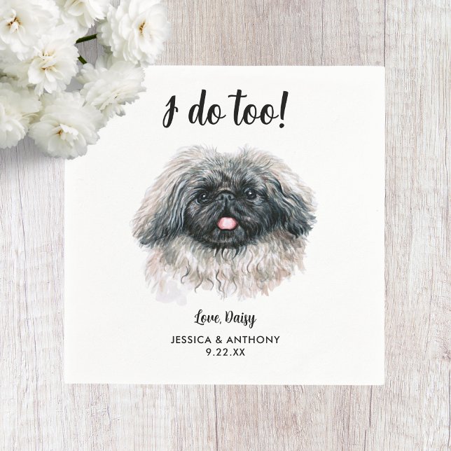 Hund Bröllop Cocktail Napkins Pappersservett (Skapare uppladdad)