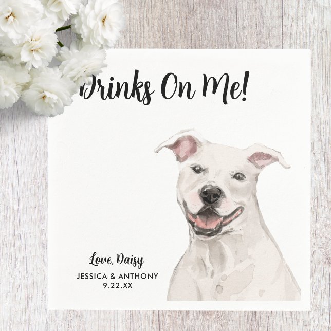 Hund Bröllop Cocktail Napkins Pappersservett (Skapare uppladdad)